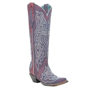 Corral Ladies Chameleon Effect Red & Blue Tall Western Boot A4772