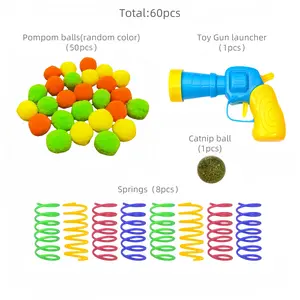 Cat Ball Toy Launcher Gun Cat Toys for Indoor Cats Interactive Kitten Toys for Bored Indoor Adult Cats