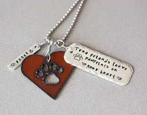 Personalized Pet Necklace Personalized Paw Print Necklace Pet Mom Gift Necklace Personalized Dog Necklace Cat Necklace Memory Pet Necklace