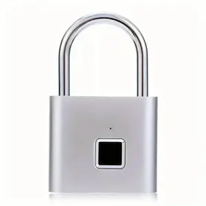 Waterproof Mini Smart Fingerprint Padlock, USB Rechargeable Keyless Anti-theft Smart Security Lock for Suitcase and Luggage, Smart Door Lock