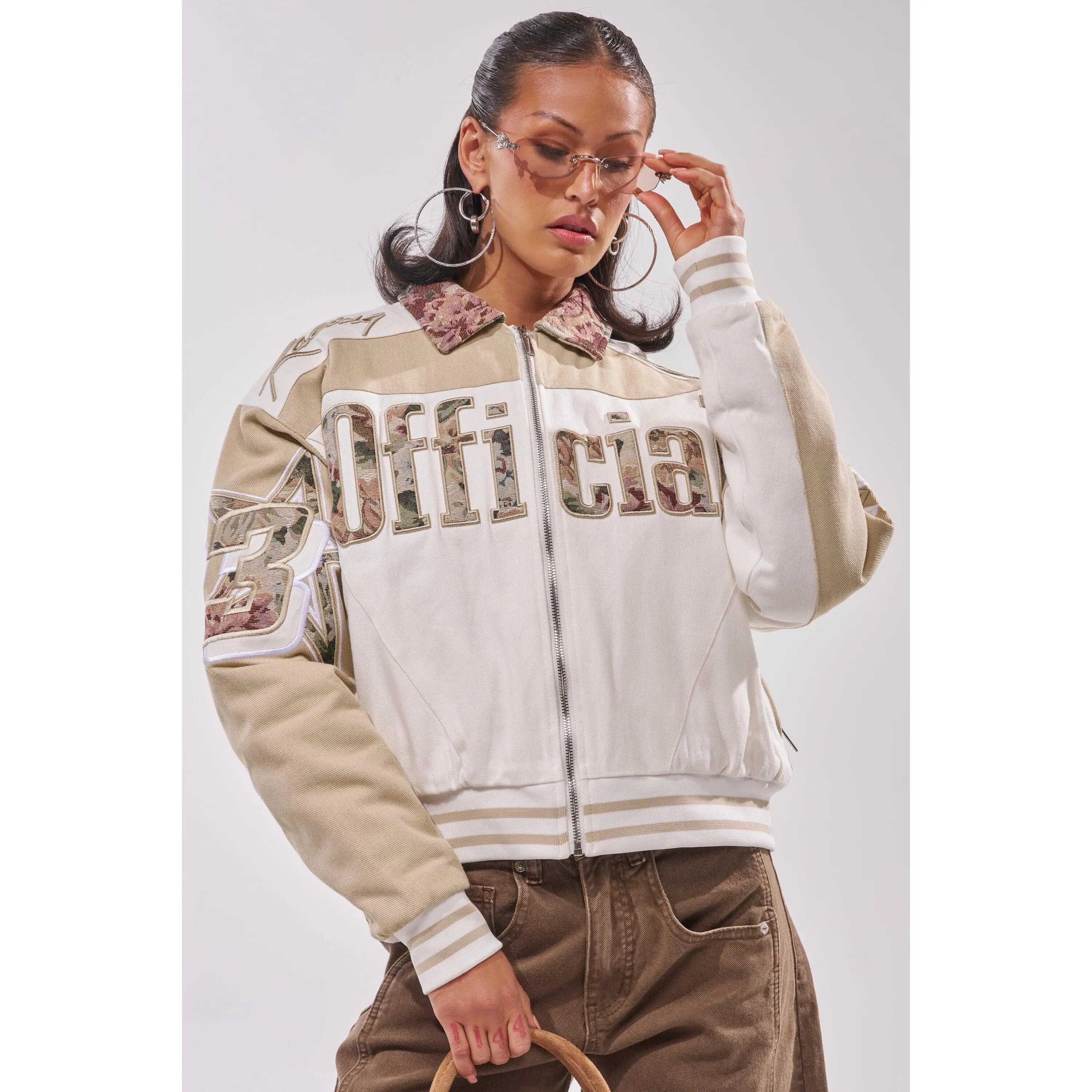STILL THE ONE EMBROIDERED BOMBER