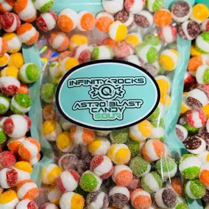 Astro Blast Candy Infinity Rocks - Sour, Fruity Candy with Freeze-Drying Process, 5 oz Bag - Sweet, Snack sour snack