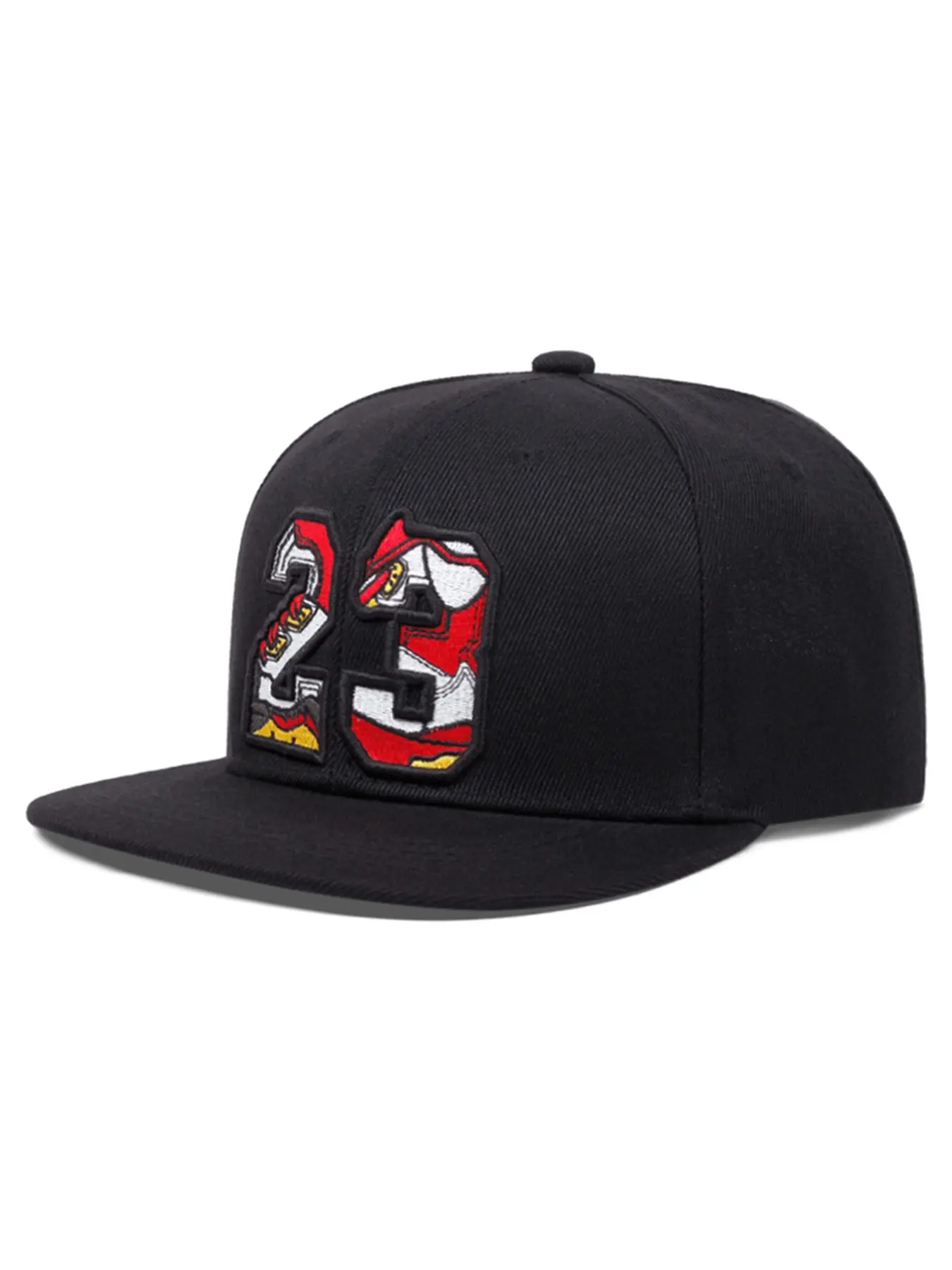 2026 Fashion and Personalized New Baseball Hat 23 Embroidered Snapback Street Creative Hip Hop Hat Outdoor Sports Sunshade Skateboard Hat Daily Life Commuter Decorative Hat Male Female Same Style Casual Flat Edge Hat