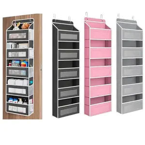 [Mother's Day Gifts ideas]5-Tier Storage Box Door Storage Box, Hanging Door Storage Box with 5 Large Capacity Pockets | Anti-tilt 44 Pound Load Back Of Door Storage Box for Bedroom, Bathroom, Pantry, Children's Room Storage And Collection