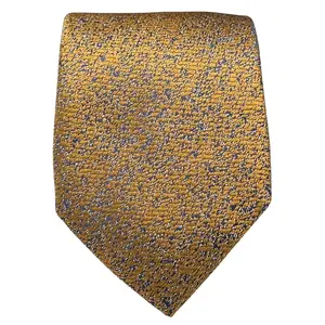 BISSE Necktie - Micro Fabric Men's Tie, Yellow Patterned Men's Tie
