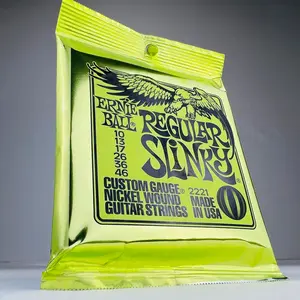 Ernie Ball Regular Slinky Nickel Wound Electric Guitar Strings Steel Coated with Ball Ends for Legendary Tone and Ultimate Playability 2221 Custom Gauge Nickel Wound Steel Coated Strings