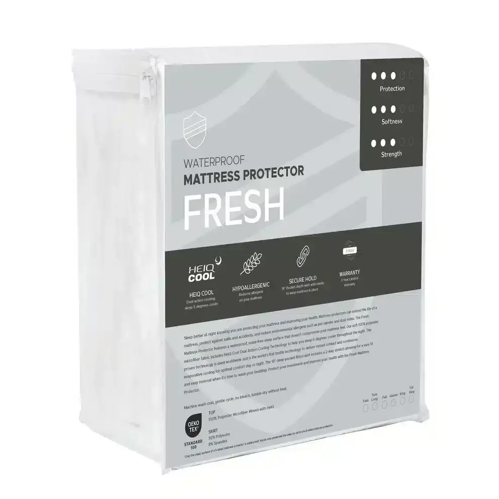 Yawnder Fresh Microfiber Mattress Protector w/ HEIQ Cooling