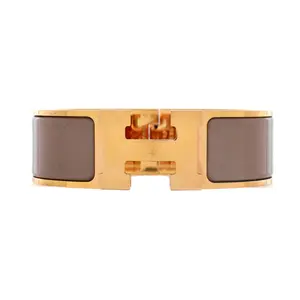 Pre-owned Hermes Clic H Bracelet Enamel Wide by Rebag