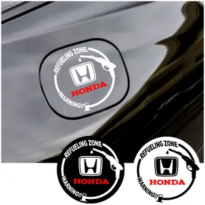 Honda Car Fuel Tank Lid Decorative Sticker, Fashion Vinyl Auto Style Decoration, Compatible with Honda Fuel Tank Cover, Car Accessories, Cool Car Decoration