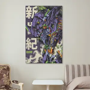Neon Genesis Evangelion Anime Art Print, Revival Rebirth Death of Evangelion, 90s Manga Poster Home Decor