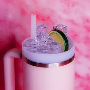 Unique Whimsical Decor Fun Fake Ice Tumbler Topper for Stanley Cup 40oz Compatible Drinkware Accessories Mug Lid Topper Enhances Appeal & Personality Maximalism Nostalgic Handmade No Bottle