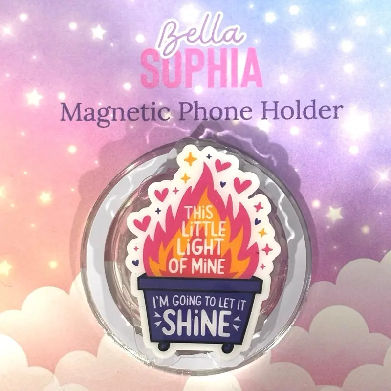 MagSafe Mobile Phone Grip, Lightweight Retractable Phone Accessory for On-the-Go Use-Shine