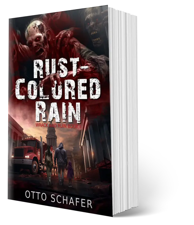 SIGNED Paperback Rust-Colored Rain: Wrack and Ruin Series, Book 1 by Otto Schafer