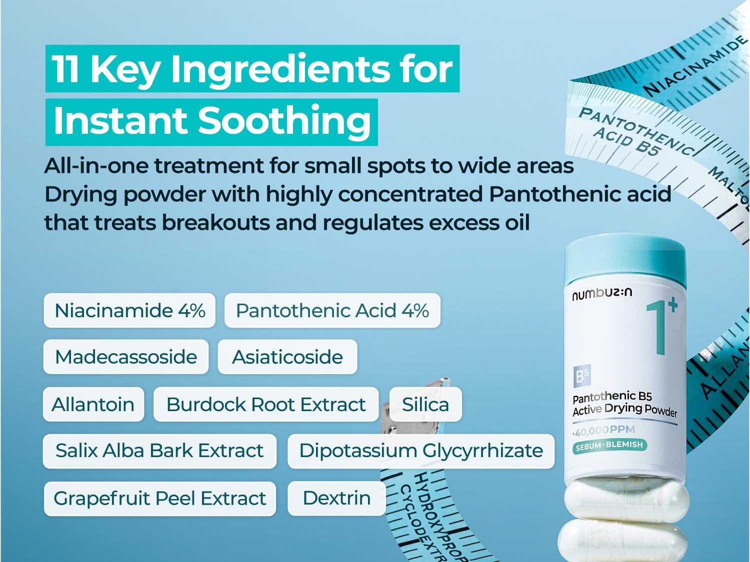 [numbuzin official shop] No.1 Acne Pantotenic Acid Set | No.1 Serum + Cream + Toner Pads + Powder