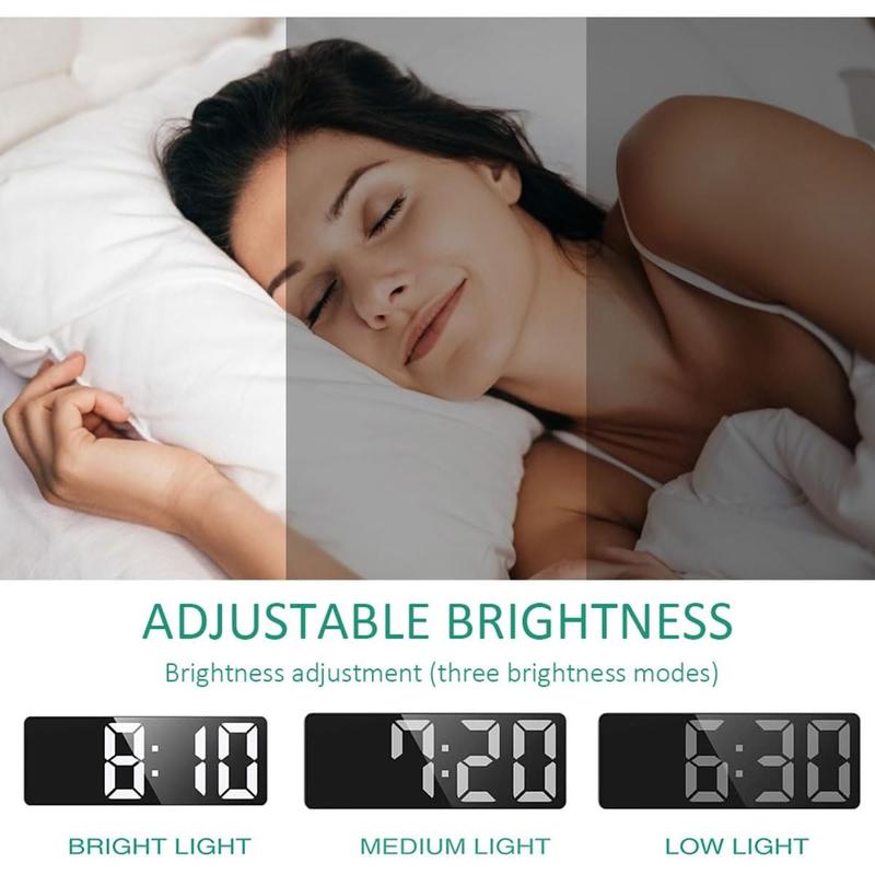 Rotunoe Digital Alarm Clock, LED Clock for Bedroom, Modern Desk Clock with Temperature Display, Adjustable Brightness, Voice Control, 12/24H Display Small Clock for Home, Bedroom, Office Rotunoe Digital Alarm Clock, LED Clock for Bedroom, Modern Desk Clock with Temperature Display, Adjustable Brightness, Voice Control, 12/24H Display Small Clock for Home, Bedroom, Office