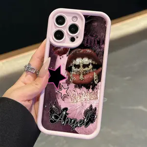 New Lips Star Pattern Protective Phone Case for iPhone 17 Pro Max/17pro/17/15 Pro Max/16/16 Pro/15 Plus/15 Pro/15/14 Pro Max/14 Pro/14/13 Pro Max/13 Pro