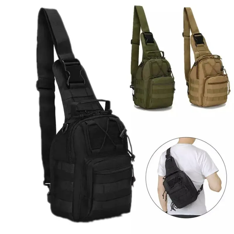 Sling Crossbody Bag for Men Women, Crossbody Hiking Backpack Chest Shoulder Tactical Bag, Small One Strap Backpack for Casual Travel Hiking Outdoor Sports