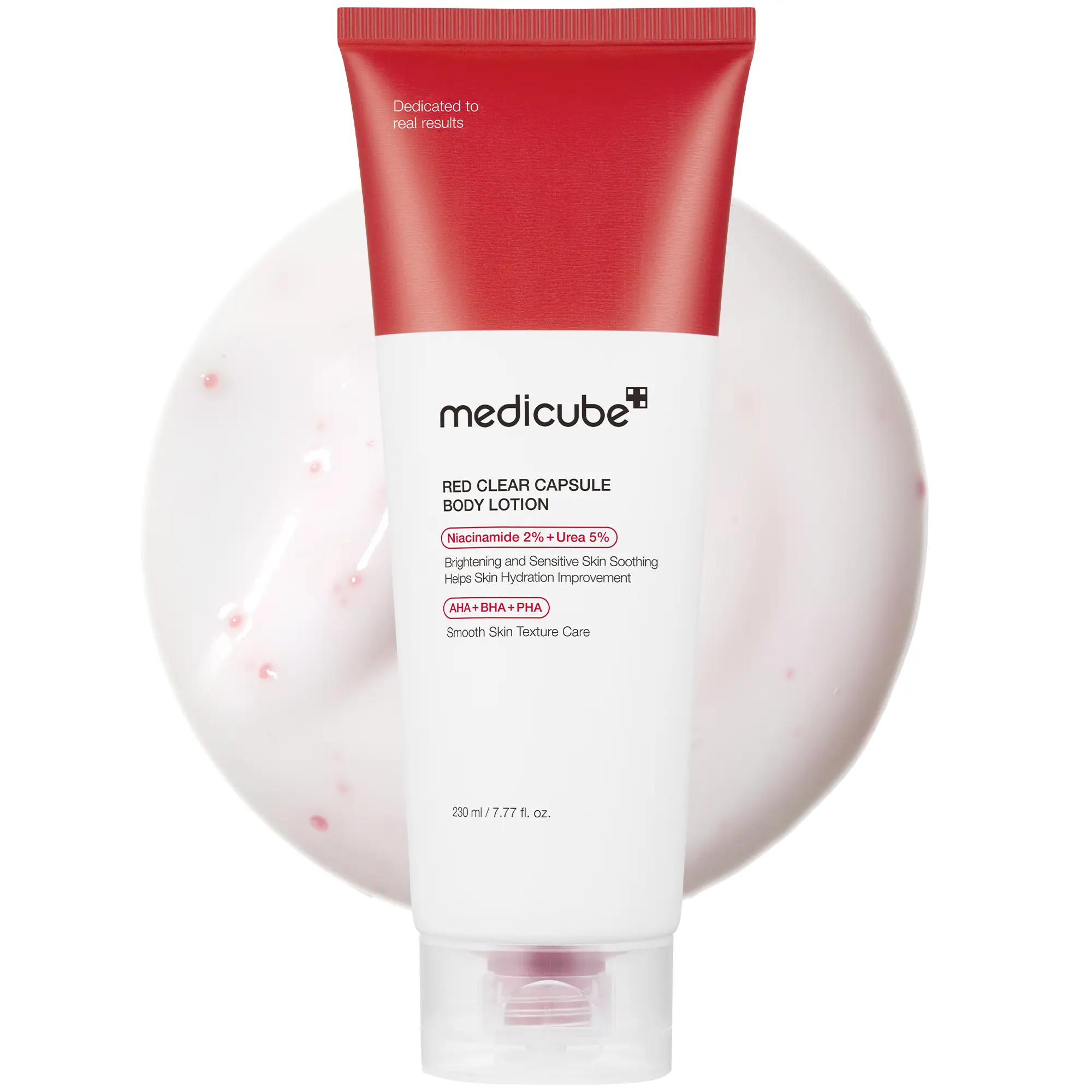 [medicube] Red Clear Capsule Body Lotion | Niacinamide, Panthenol, Urea, AHA, BHA, PHA & Tea Tree Oil | For Strawberry Legs, Body Bumps, Chicken Skin, Dead Skin Cells & Uneven Skin Tone | Smoothing, Low-Irritation | Total Body Care | Korean Skincare