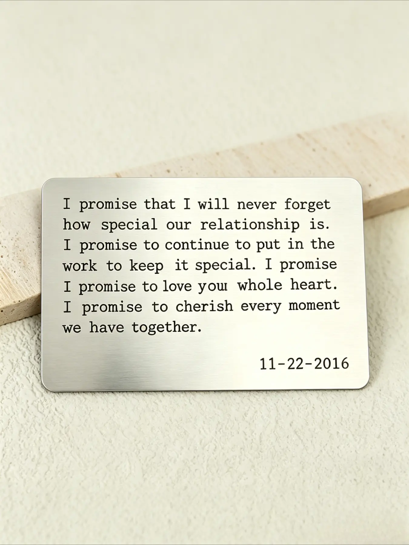 This is a wallet card for you—a gift for your boyfriend, a card to slip into his wallet, a nostalgic gift for him, and his Valentine’s Day present.