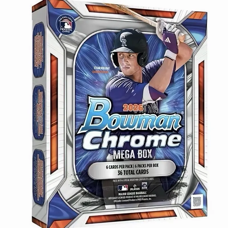 2026 Topps Chrome Bowman BASEBALL MEGA BOX (36 Cards) MLB Brand New Sealed Ships Fast!