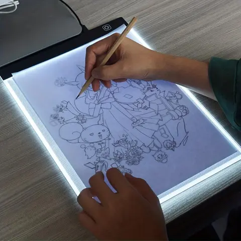 A4 LED Light Copy Board, Brightness Adjustable Light Tracing Box, USB Powered LED Light Tracing Board, Portable Drawing Board, Drawing Supplies, Illustration, Art, Drawing Tools