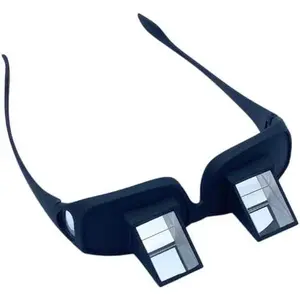 Laying Down Reading Glasses - Look Down Bed Glasses - High Definition - Lazy Bed Prism Spectacles Horizontal Glasses - Read and Watch TV in Bed - Use Over Your Glasses - Unisex
