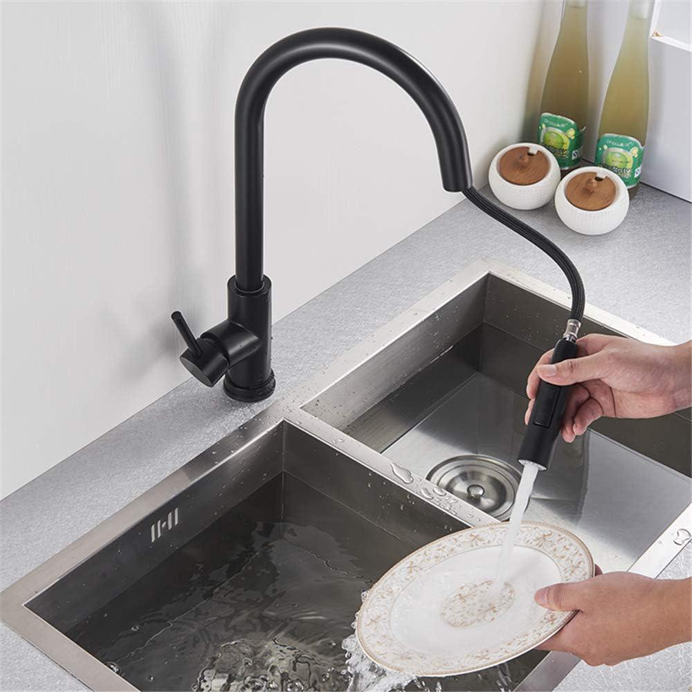 Pull Out Kitchen Faucet, Two Function Single Handle Kitchen Mixer, Hot and Cold Water Taps Deck Mounted Kitchen Tap