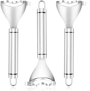 Magic Corn Prep 3-Piece Set - Stainless Steel Corn Stripper, Cob Peeler & Thresher with Ergonomic Handles for Quick Cooking Gadget