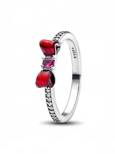 Women's 925 Sterling Silver Princess Snow Bow Ring, Hypoallergenic and Stain-Resistant, Elegant Design for Daily Wear and Gifts Elegant Exaggerated Ring 193652C01