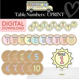 Printable Table Numbers | A Year In Pastel
