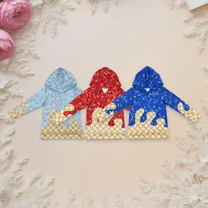 Kids Baby Boy Drip Sprinkles Team Hoodies Top Boys Clothing Playful Colorful