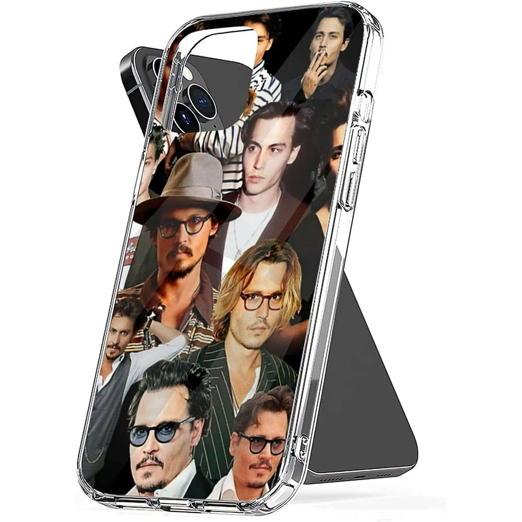 Phone Case Johnny Scratch Depp Waterproof Sexy Collage Accessories Transparent Compatible with iPhone SE 7 8 X XR 11 12 13 14 15 16 Plus Mini Pro Max Samsung Galaxy Note S9 S10 S20 S21 Ultra Plus Protection Protector