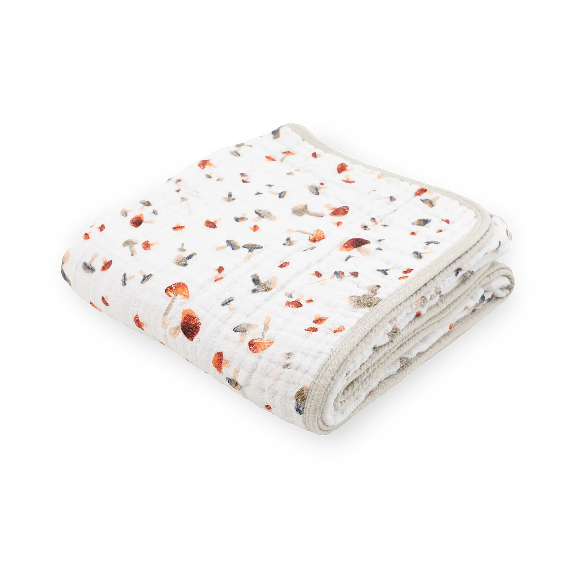 Original Cotton Muslin Quilt - Mushrooms