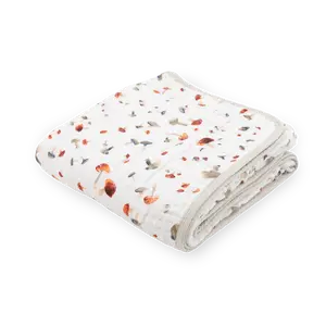 Original Cotton Muslin Quilt - Mushrooms