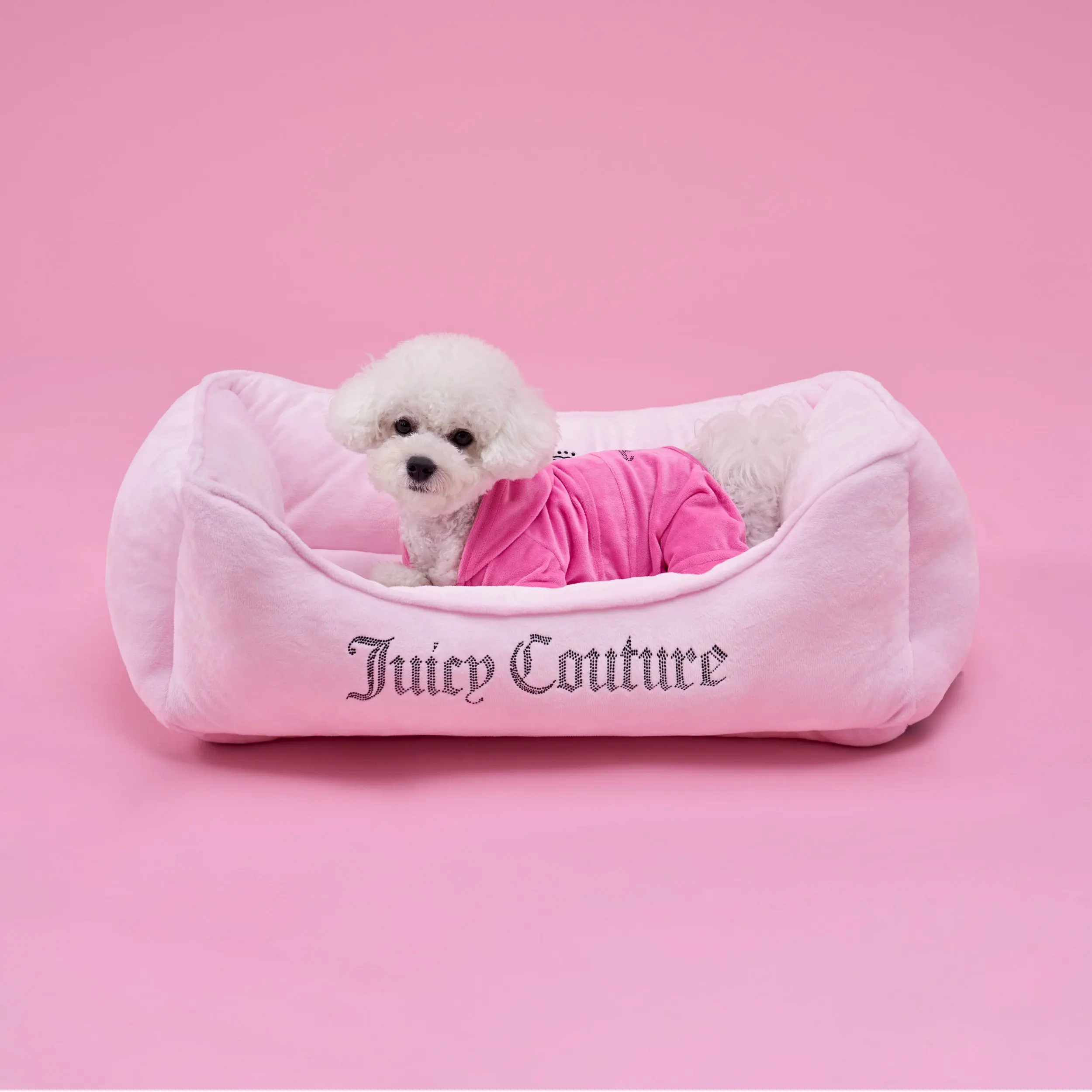 Juicy Couture Crown Bling Black Pet Bed