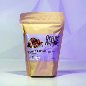 Offline Humans Cacao Craving Chocolate Beverage with Banana & Coconut - 6 Servings Cozy Tea Ritual - Vitamin-Rich Dried Fruit Infusion - US Origin Fiber