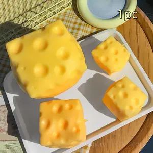 Giant Cheese Squeeze Stress Relief Toy, Soft Compression Anxiety Toy, Fun Gift for Kids and Adults, Perfect for Relaxation and Asmr