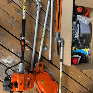 【Summerfinds】VEVOR 52CC 6-in-1 Garden Tool Kit - Gas Grass Trimmer, Hedge Trimmer, Weed Eater, Brush Cutter, Edger, Pole Saw Chainsaw Pruner Whacker with Handle & Shoulder Strap for Outdoor Gadgets, Full Kit, Gas Powered