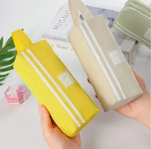 Big Capacity Pencil Case, Oxford Fabric Pencil Pouch Large Pencil Bag Organizer, Separate Compartments Easy Grip Handle, Aesthetic Supply for School Teens Adults