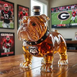 French Bulldog Design Glass Decanter High Borosilicate Whiskey Bottle Unique Bar Gift Idea Home Bar Accessories