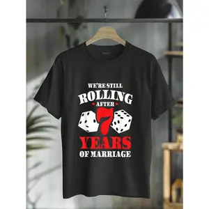 100% Cotton Couples Married 7 Years - Funny 7th Wedding Anniversary T-Shirt