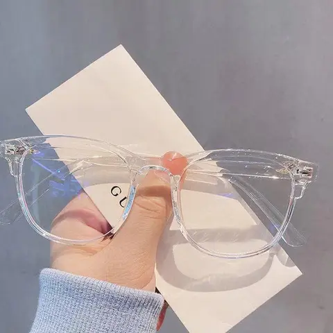 Summer Simple Eyeglasses for Men and Women, Fashion Transparent Square Frame Eyeglasses with Anti-blue Light Lenses for Everyday Use, Fashion Accessory, Square Frames Eyeglass, Casual Eyeglasses, Casual Stylish Glasses