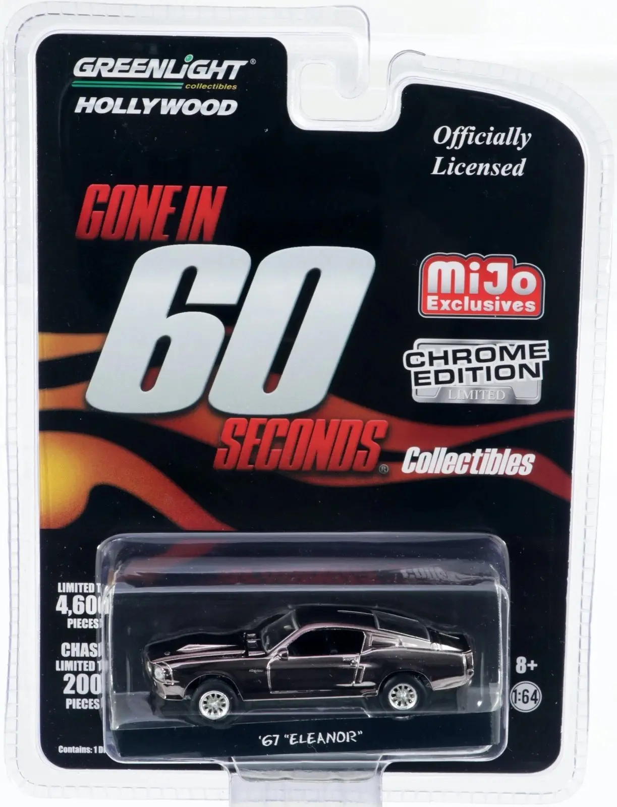 Greenlight 1:64 1967 Eleanor Gone in 60 Seconds Chrome Edition Diecast Model Car 51227