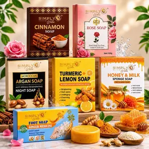 Simply Natural Soap Collection – Face & Body Soap Variety Pack, Rice, Honey & Milk, Rose, Handmade Soap Set for All Skin Types