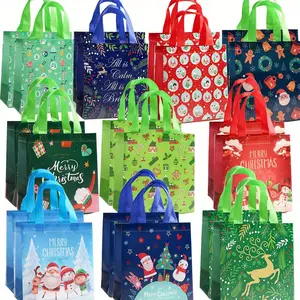 30pcs Christmas Bags Mixed Various Styles Non-Woven Bags New Style Gift Bags
