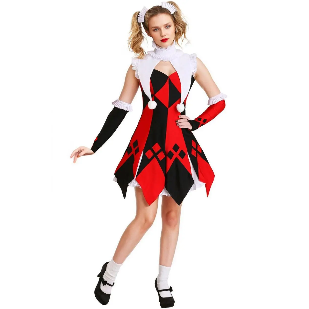 Jester Black And Red Halloween Dress Red Black Jester Halloween Costume Cannot Guarantee By Halloween Jester Black And Red Halloween Dress Red Black Jester Halloween Costume Cannot Guarantee By Halloween