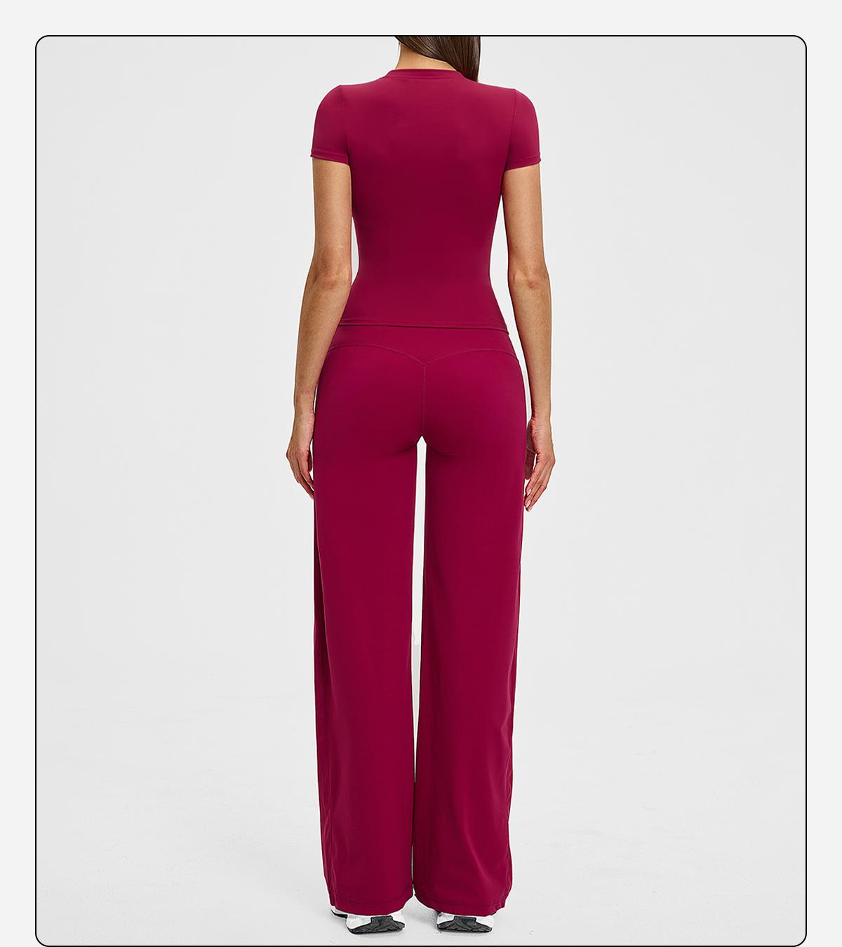 Women’s Solid Color Top & High Waist Leggings Sports Set by MFVIM - Casual, Comfortable, Breathable Two-Piece for Yoga, Gym, Workouts, Running, Ladies’ Gym Sportswear for All Seasons, Yoga Clothing Set SpringStatements