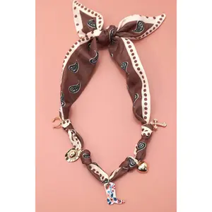 Bohemian Western Scarf Charm Necklace