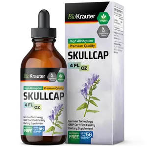BioKrauter Skullcap Tincture Vegan, High Absorption, Premium Quality, German Technology, GMP Certified, Alcohol-Free, Healthcare Solution