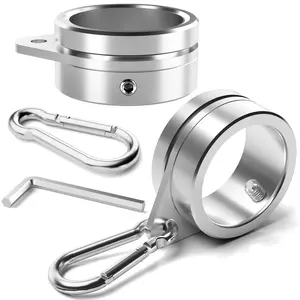 Flagpole Anti Tangle Rings, 1.25 Inch Flag Pole Swivel Rings with 360 Swivel Clips and Carabiners, Flag Accessories for Outdoor Poles